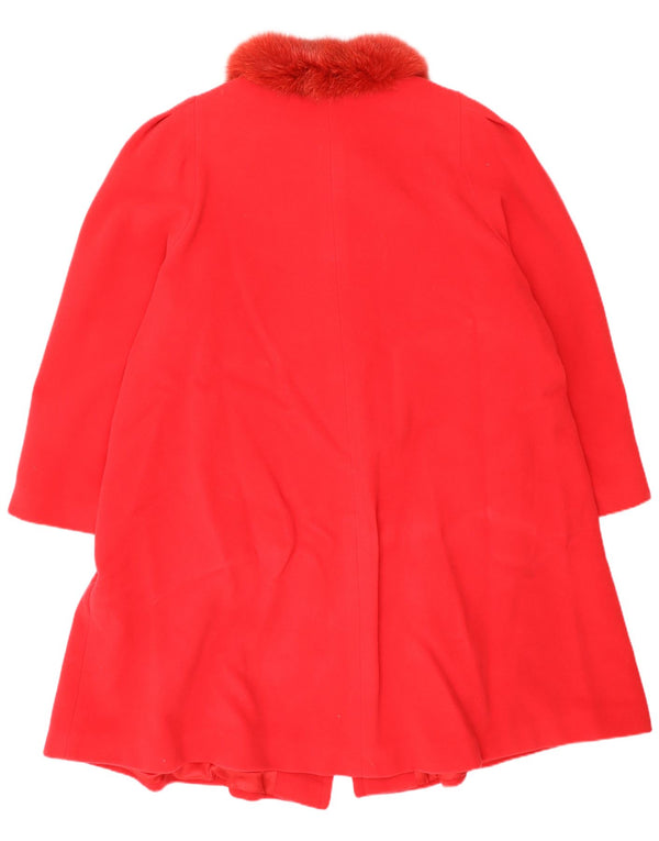 Vintage Γυναικείο Oversized Πανωφόρι IT 44 Medium Red Wool
