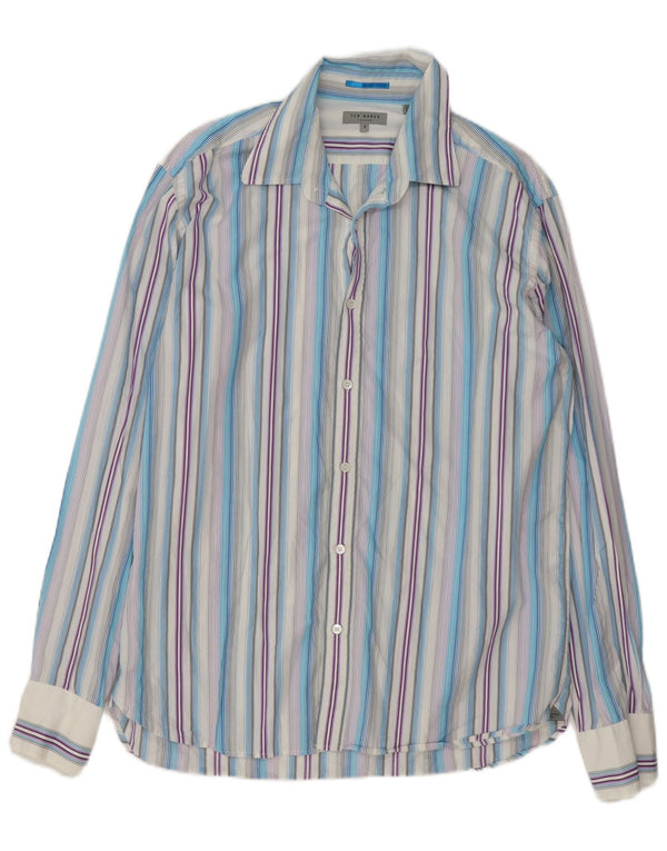 Ανδρικό πουκάμισο Ted Baker, μέγεθος 5 XL, πολύχρωμο βαμβακερό ριγέ