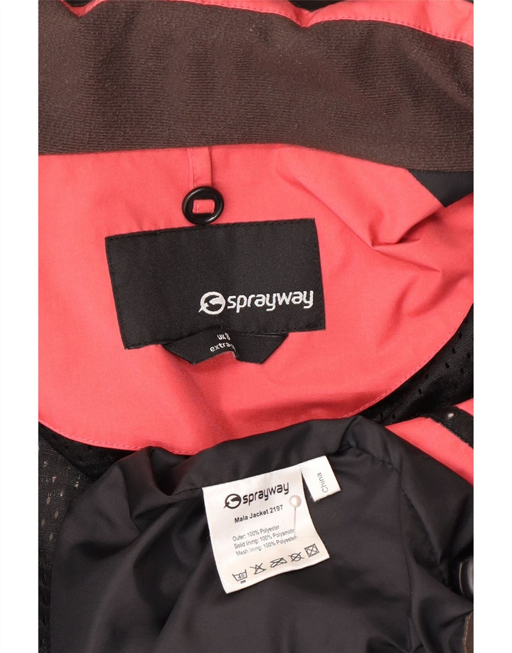 Sprayway Γυναικείο μπουφάν βροχής μεγάλου μεγέθους με κουκούλα UK 8 Μικρός καφέ πολυεστέρας