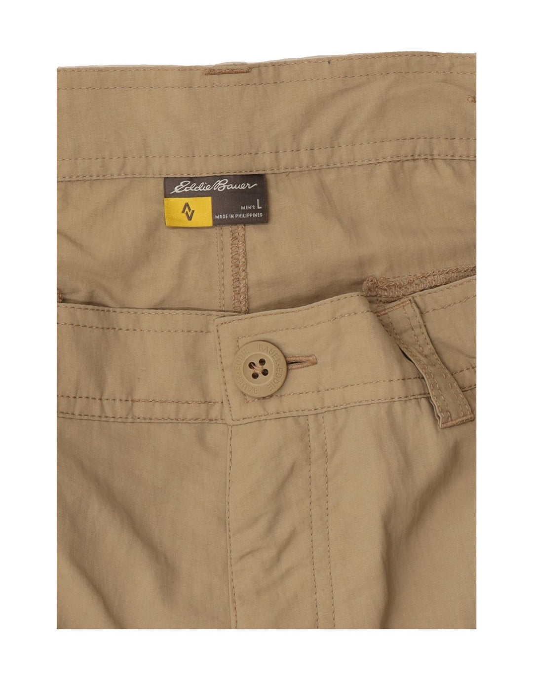 EDDIE BAUER Mens Cargo Shorts Large W36  Beige Nylon Vintage Eddie Bauer and Second-Hand Eddie Bauer from Messina Hembry 