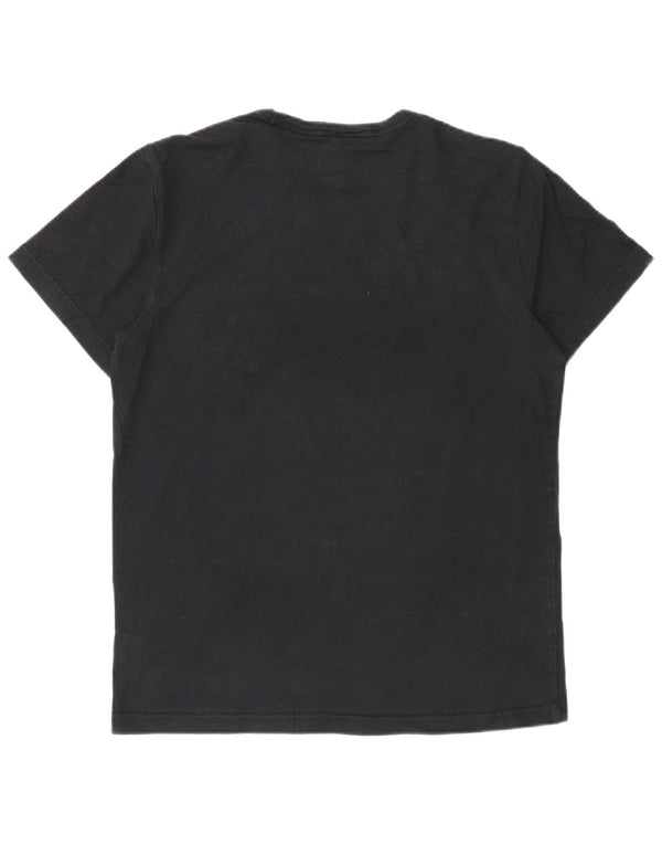 Champion Ανδρικό γραφικό T-Shirt Top Μικρό μαύρο βαμβακερό