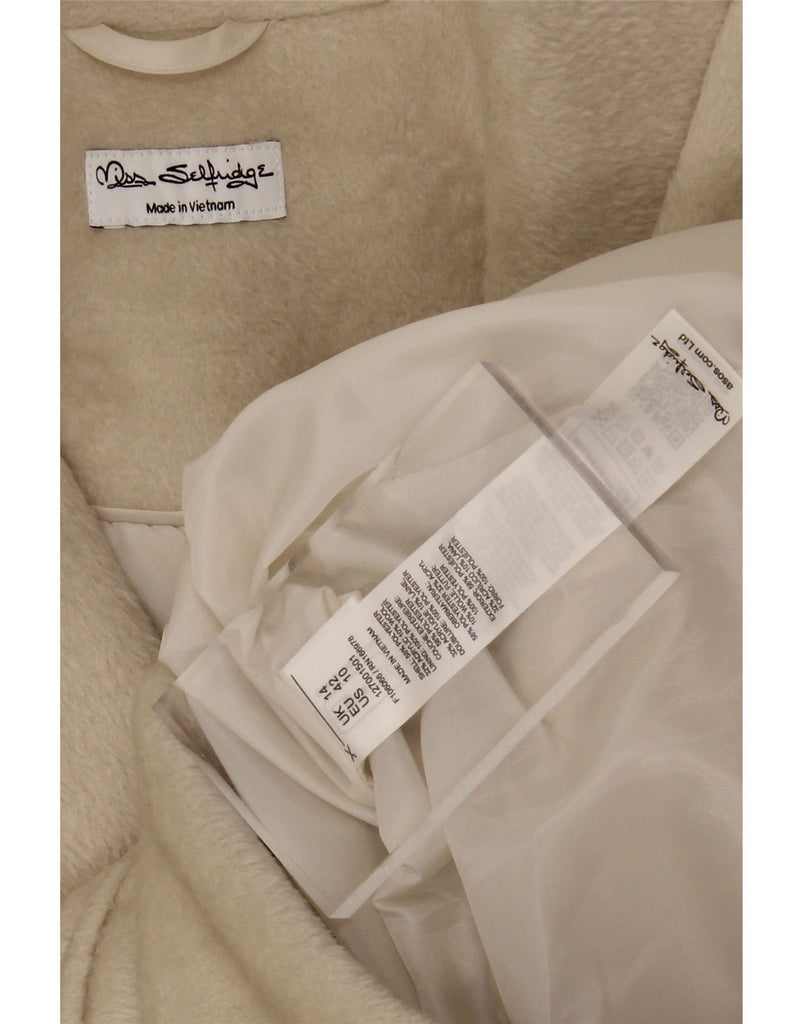 MISS SELFRIDGE Womens Oversized 3 Button Blazer Jacket UK 14 Large  Beige Vintage Miss Selfridge and Second-Hand Miss Selfridge from Messina Hembry 