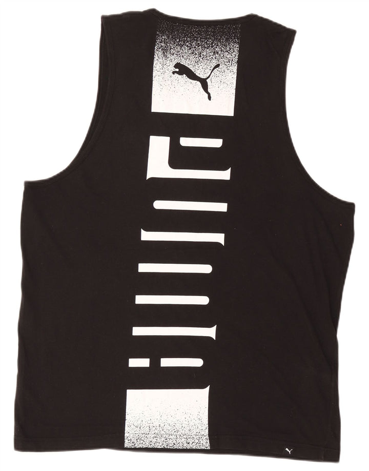 PUMA Mens Graphic Vest Top XL Black Cotton