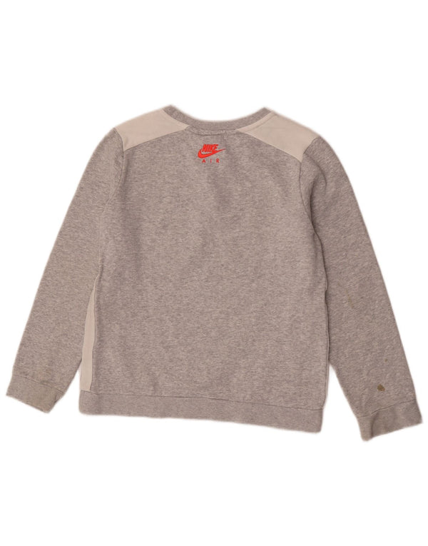 Γραφικό φούτερ Nike Boys Jumper 13-14 ετών L γκρι χρώματος βαμβακερό
