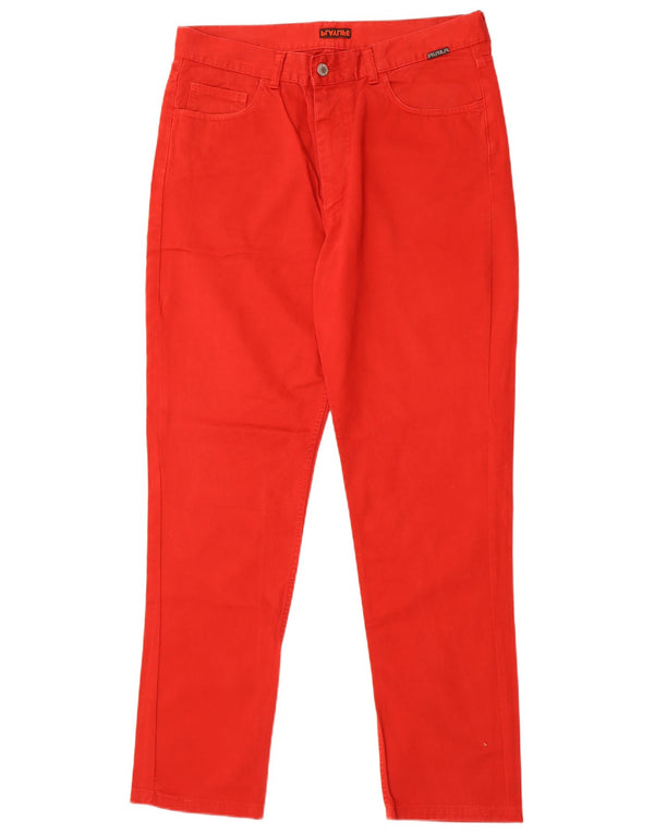Ανδρικό κωνικό casual παντελόνι Playlife IT 52 XL W32 L31 κόκκινο βαμβακερό