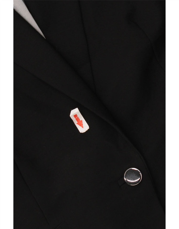 Marks & Spencer Γυναικείο σακάκι σακάκι με 1 κουμπί UK 16 μεγάλο μαύρο νέο μαλλί