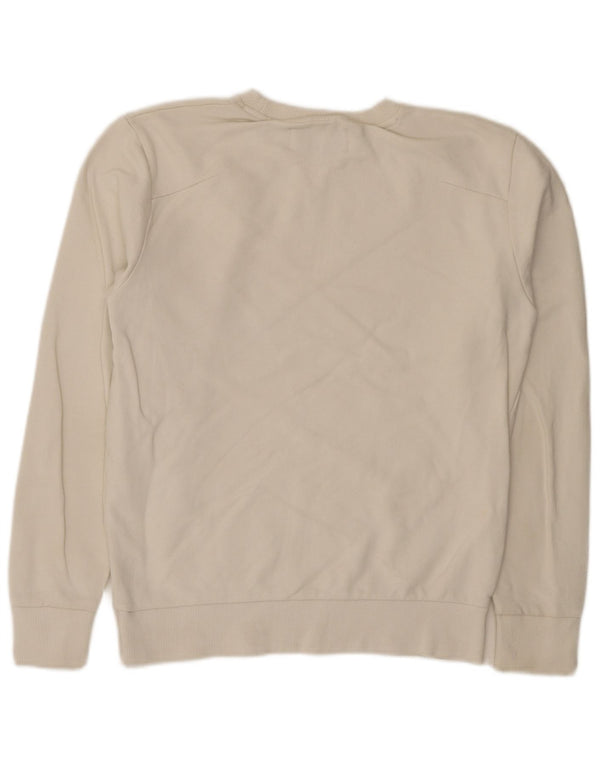 Calvin Klein Jeans Ανδρικό γραφικό φούτερ Jumper Μικρό λευκό βαμβακερό
