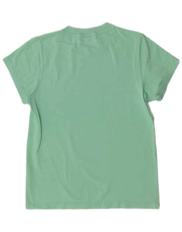 Adidas Womens Graphic T-Shirt Top UK 8 Small Green Cotton