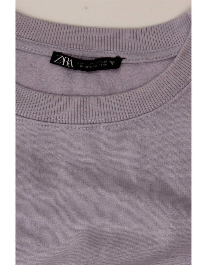 Zara Γυναικεία Φούτερ Jumper UK 16 Large Purple