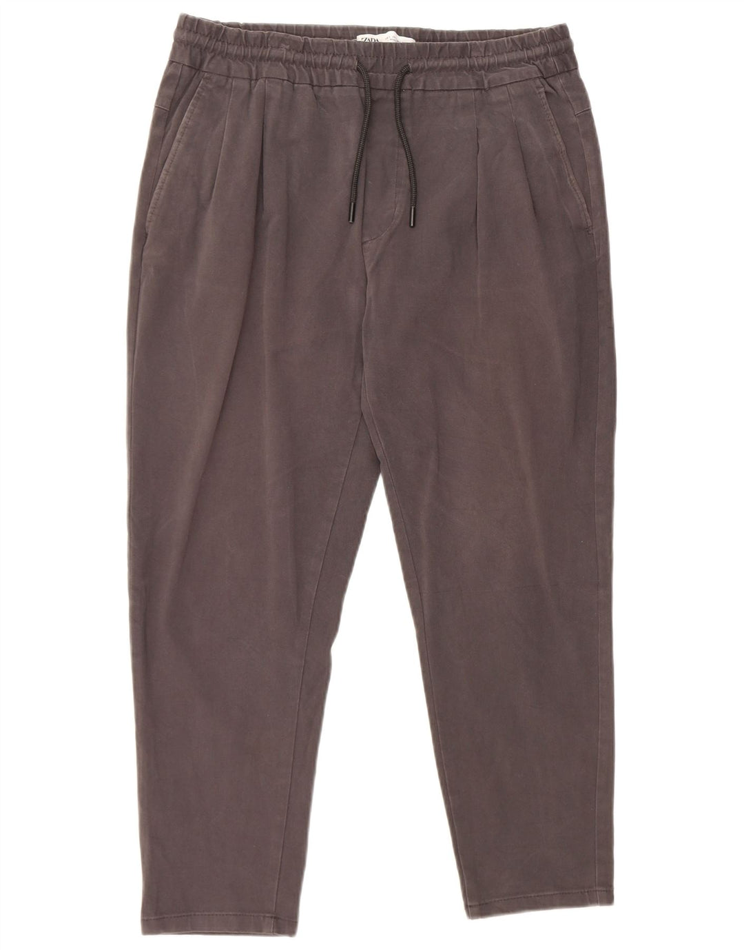 Ανδρικό παντελόνι Zara με καρφίτσες Cropped W32 L25 Γκρι βαμβακερό