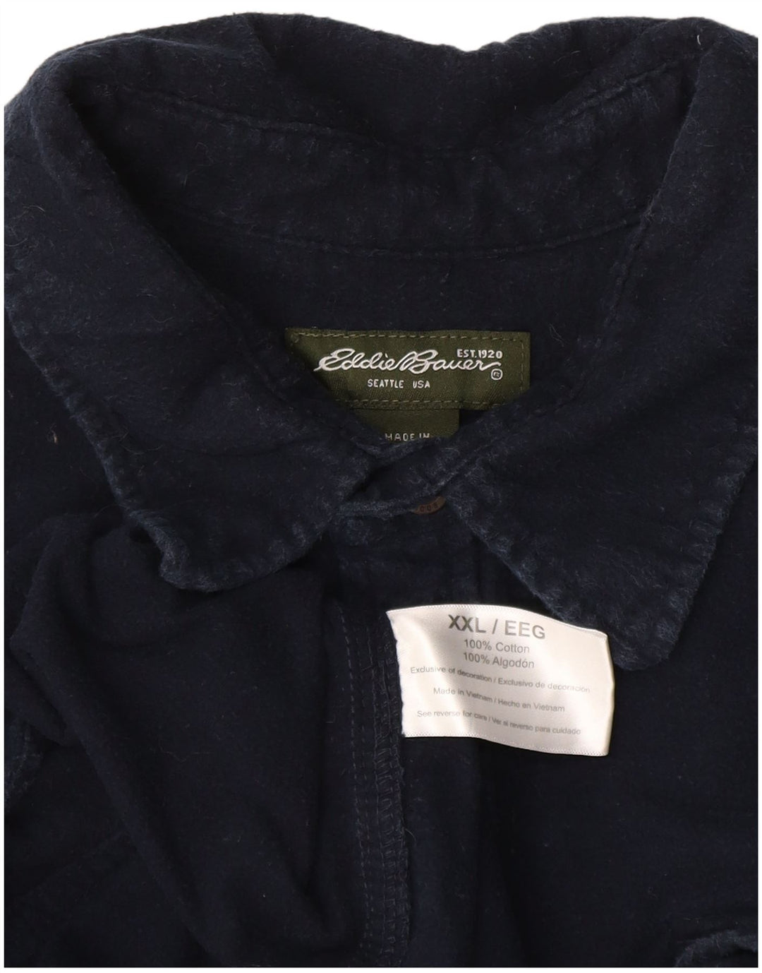 EDDIE BAUER Ανδρικό Φανελένιο Πουκάμισο 2XL Μπλε Βαμβακερό