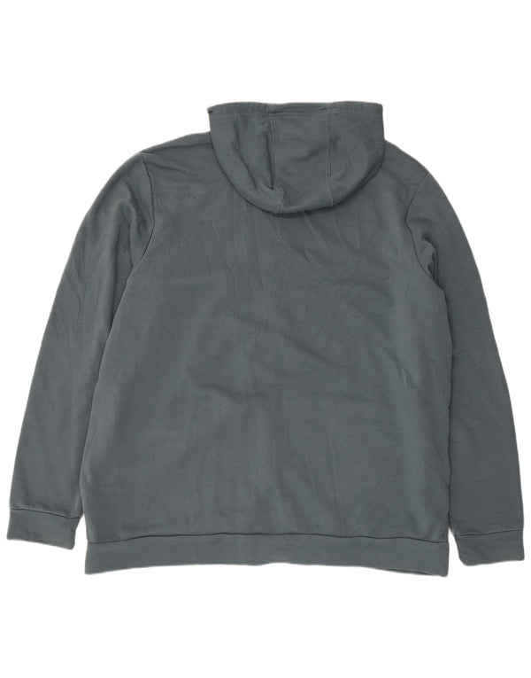 Ανδρικό πουλόβερ με κουκούλα με φερμουάρ ADIDAS 2XL μπλε βαμβακερό