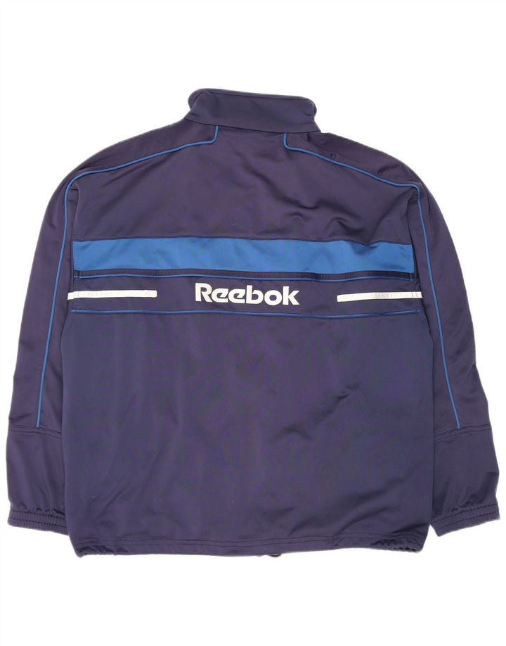 Ανδρική φόρμα γυμναστικής με γραφικά Reebok Top Jacket Medium Navy Blue Colourblock