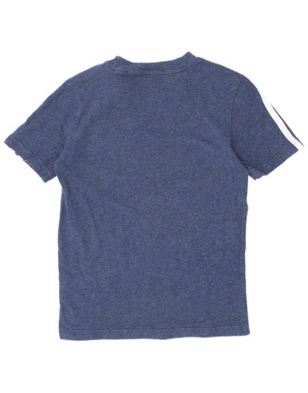 Adidas Boys T-Shirt Top 7-8 Years Navy Blue Cotton