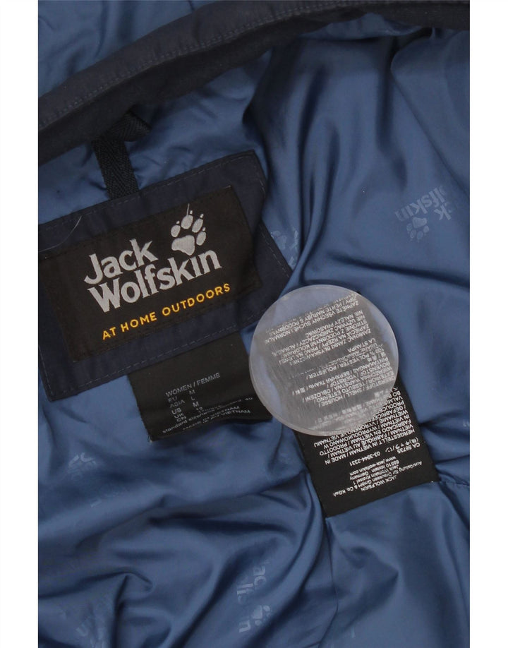 Jack Wolfskin γυναικείο παλτό με κουκούλα UK 12 μεσαίο μπλε πολυεστέρας