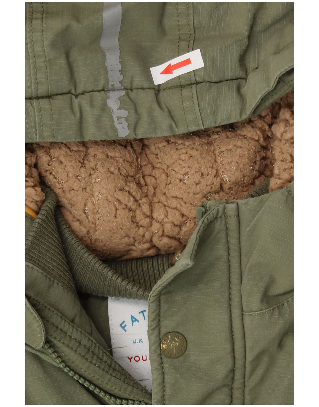 Μπουφάν Parka Fat Face Boys Hooded Parka 8-9 Years Khaki Cotton