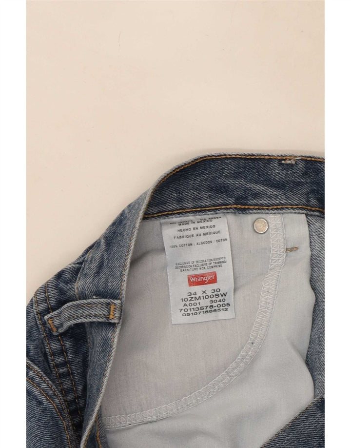 Ανδρικό τζιν Wrangler ίσιο W34 L27 Μπλε βαμβακερό
