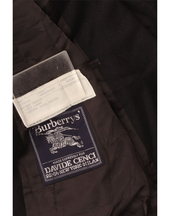 Burberrys Ανδρικό τζάκετ Blazer 3 κουμπιών IT 52 μεγάλο μαύρο μάλλινο