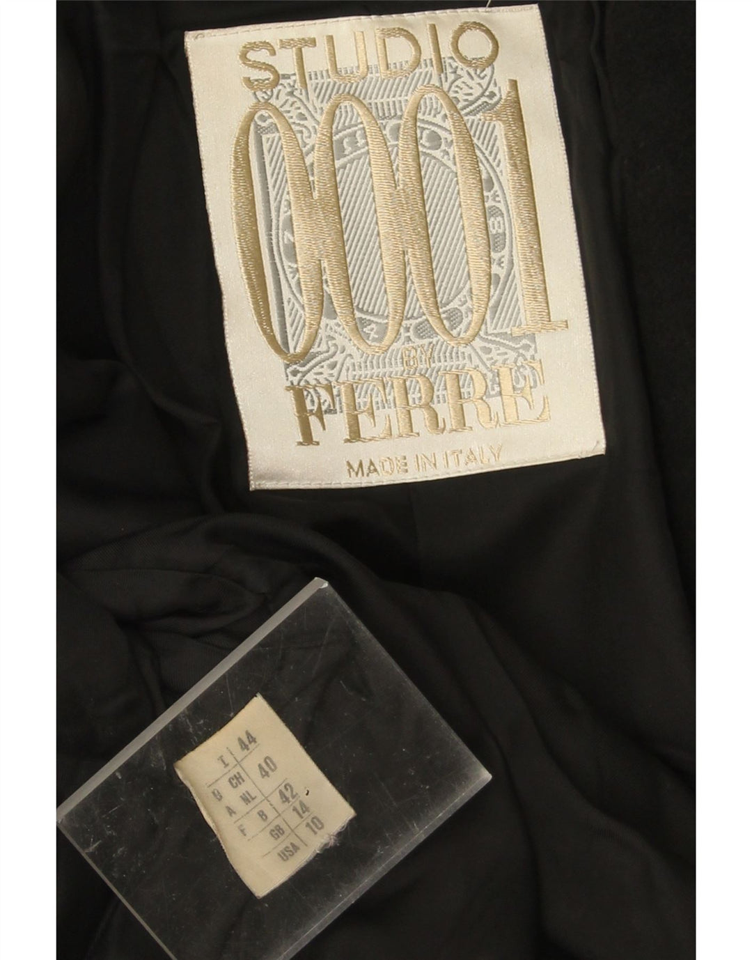 Ferre Γυναικείο Oversized Ανοιχτό Πανωφόρι UK 14 Large Μαύρο