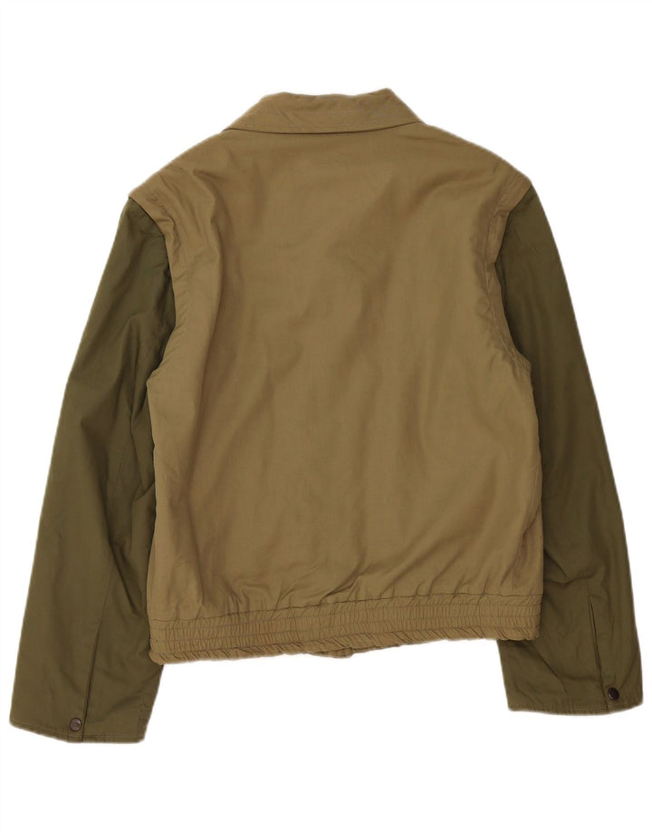 NINO DANIELI Γυναικείο Bomber Jacket UK 16 Large Khaki Colourblock