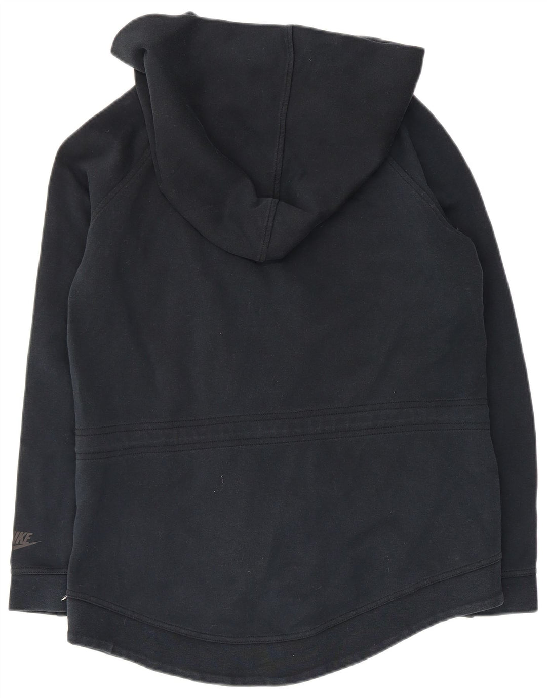 NIKE Γυναικείο πουλόβερ με κουκούλα με φερμουάρ UK 10 Small Navy Blue από βαμβάκι