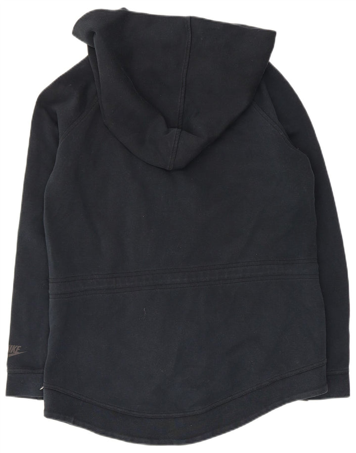 NIKE Γυναικείο πουλόβερ με κουκούλα με φερμουάρ UK 10 Small Navy Blue από βαμβάκι