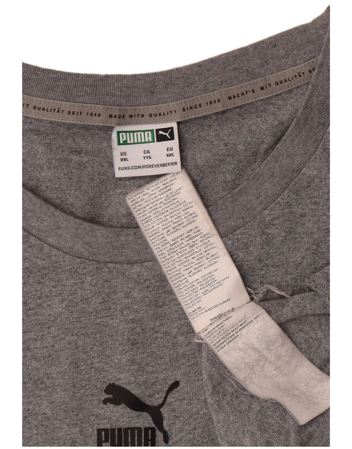 Ανδρικό γραφικό μπλουζάκι Puma 2XL Γκρι βαμβακερό