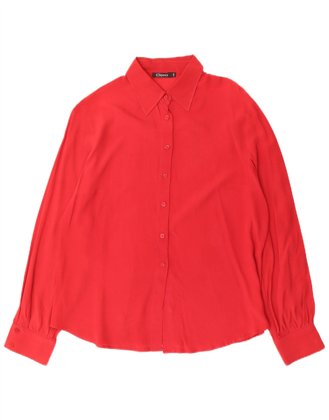 Superior Γυναικείο Πουκάμισο Μπλούζα IT 48 XL Red Silk