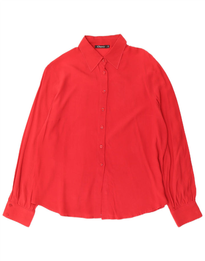 Superior Γυναικείο Πουκάμισο Μπλούζα IT 48 XL Red Silk
