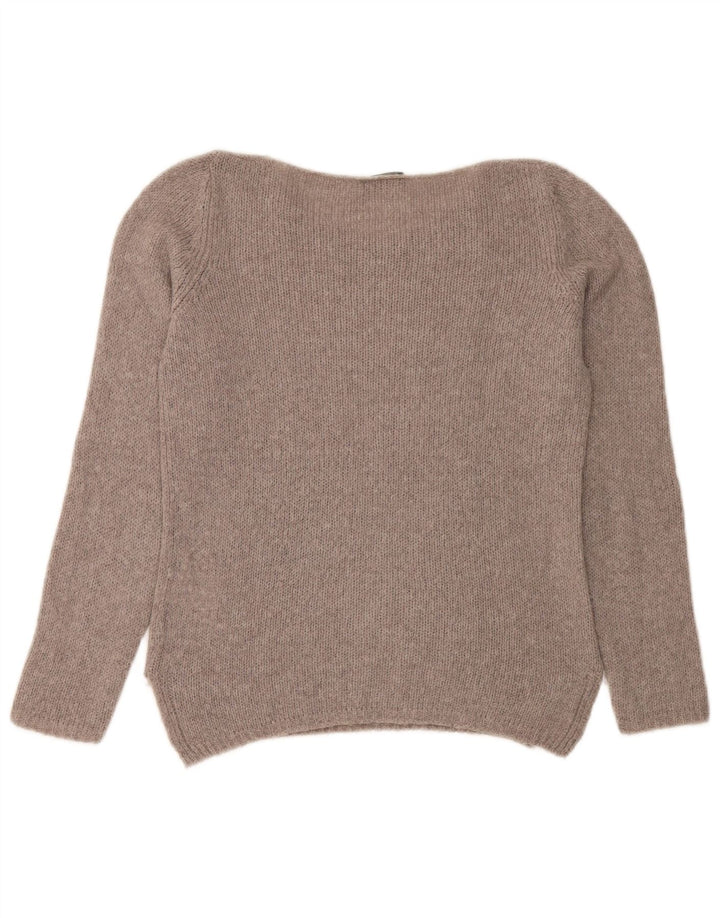 Fred Perry Γυναικείο πουλόβερ με λαιμόκαυστο UK 10 Small Grey Polyamide