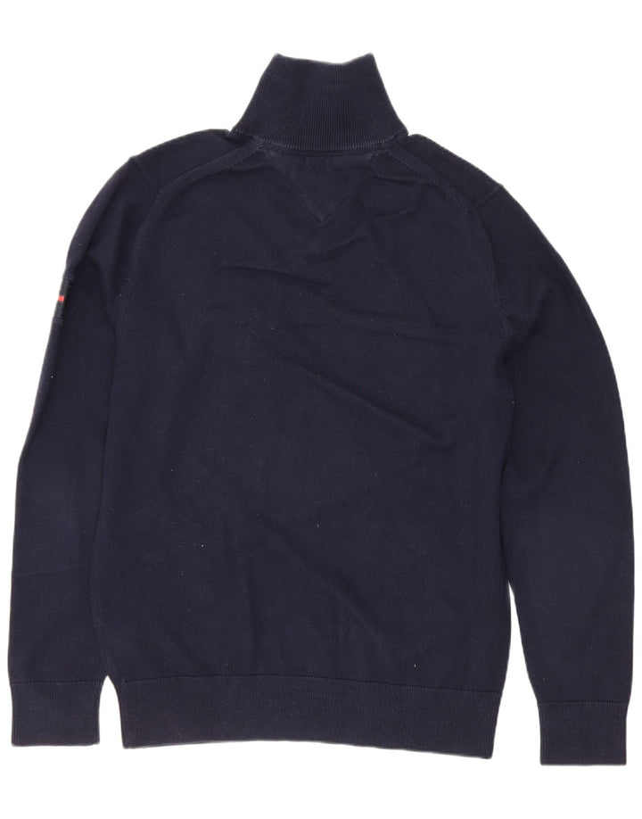 Ανδρικό πουλόβερ με φερμουάρ Tommy Hilfiger με μεσαίο μπλε χρώμα