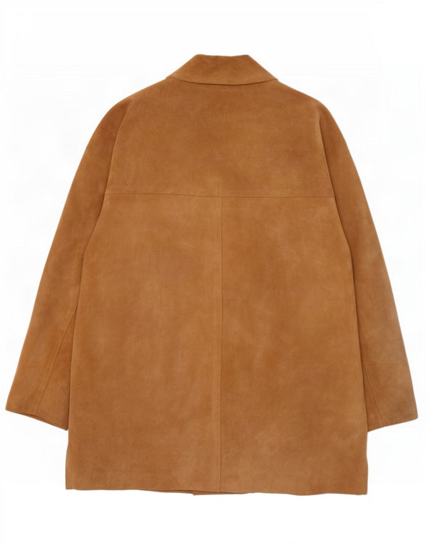 Vintage Γυναικείο Oversized Σουέντ Πανωφόρι IT 42 Medium Beige Leather