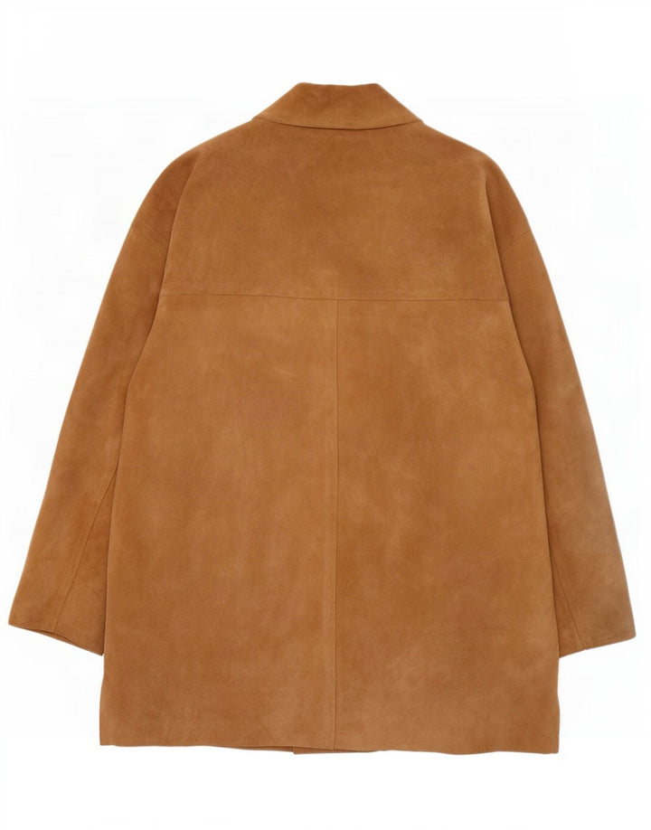 Vintage Γυναικείο Oversized Σουέντ Πανωφόρι IT 42 Medium Beige Leather