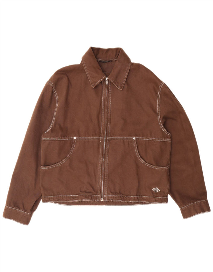 Zara Mens Bomber Jacket UK 38 Medium Brown