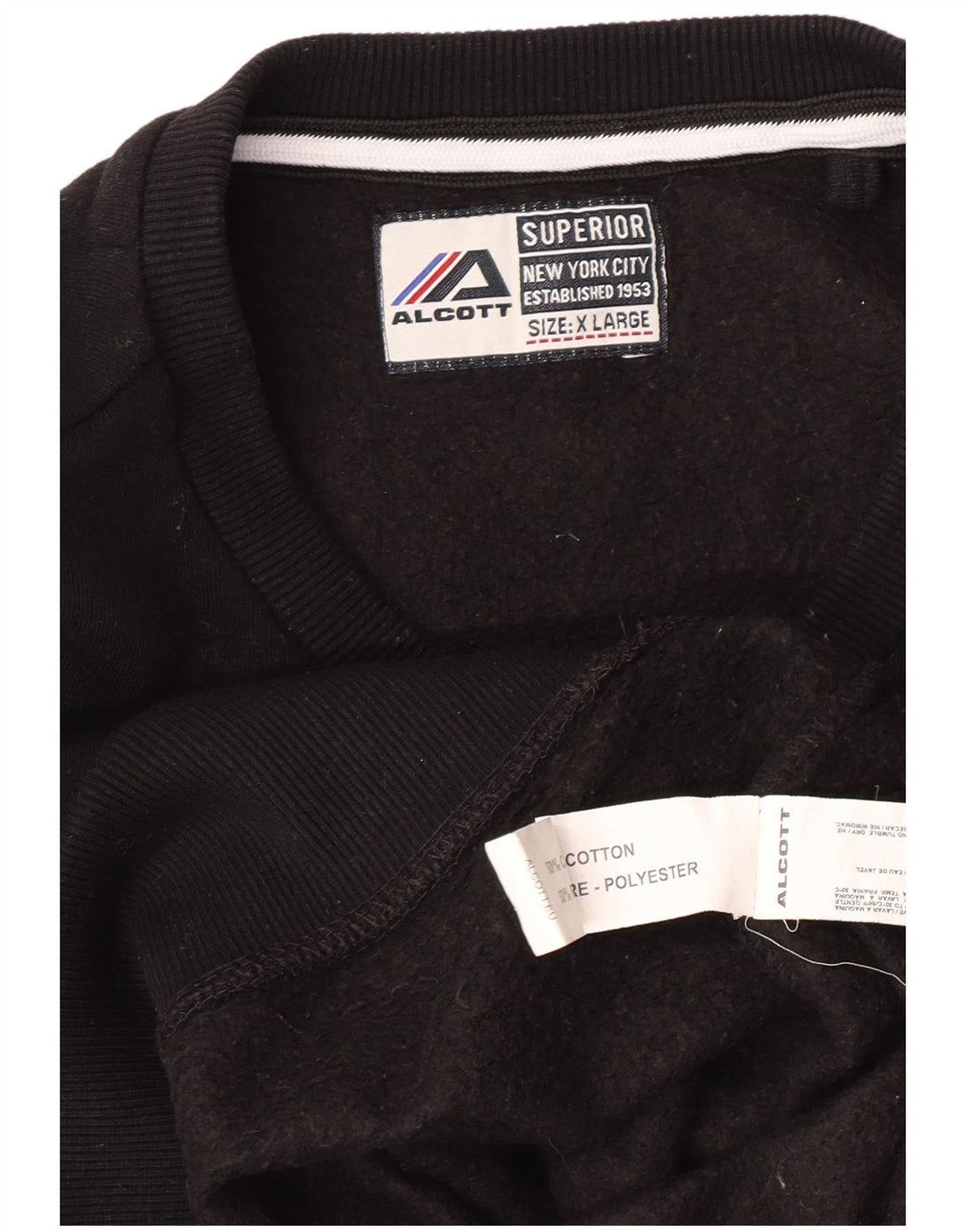 ALCOTT Ανδρικό γραφικό φούτερ New York City Jumper XL Μαύρο βαμβακερό