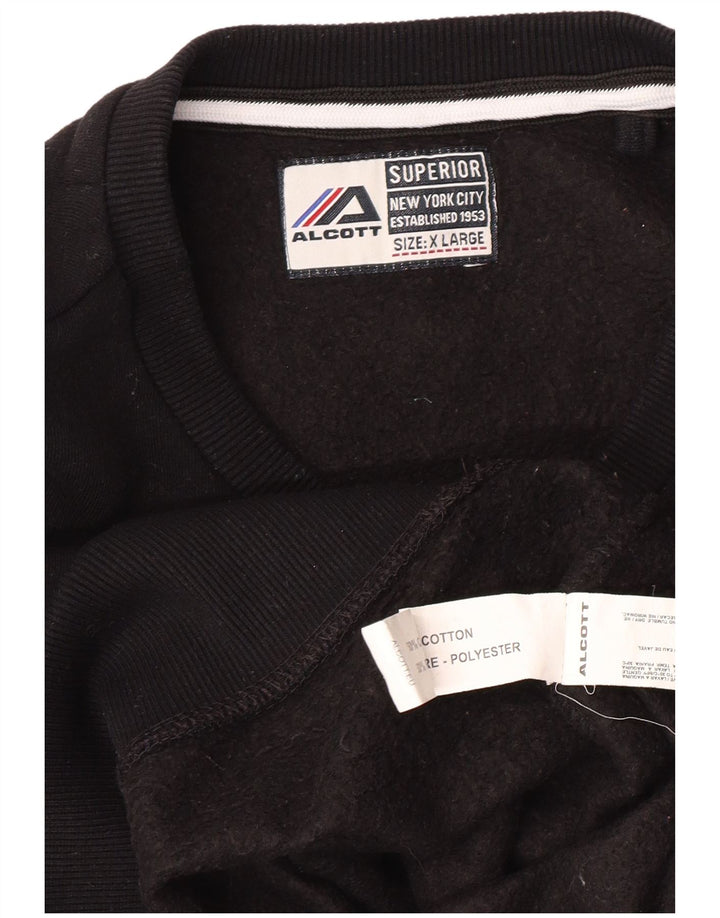 ALCOTT Ανδρικό γραφικό φούτερ New York City Jumper XL Μαύρο βαμβακερό