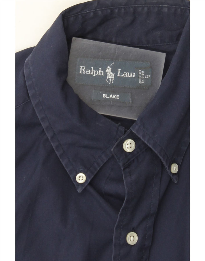 Ανδρικό μπλέικ πουκάμισο Ralph Lauren, μεσαίο ναυτικό, βαμβακερό