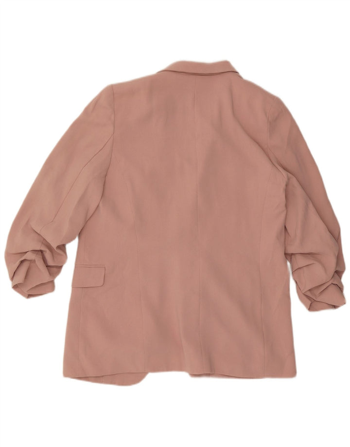 Marks & Spencer Γυναικείο Open Blazer Jacket UK 12 Medium Pink Polyester