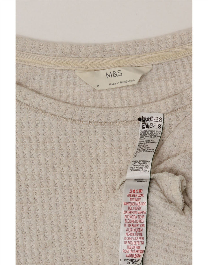 Marks & Spencer Γυναικείο τοπ μακρυμάνικο UK 12 μεσαία μπεζ βισκόζη