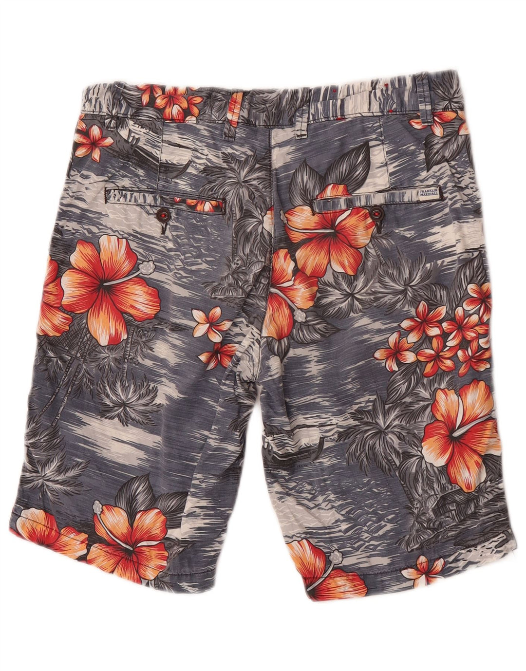 Franklin Marshall Ανδρικό σορτς Leo Chino W31 Medium Navy Blue Hawaiian