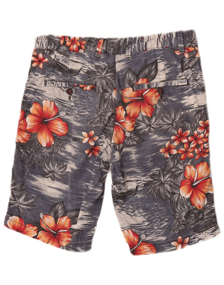Franklin Marshall Ανδρικό σορτς Leo Chino W31 Medium Navy Blue Hawaiian