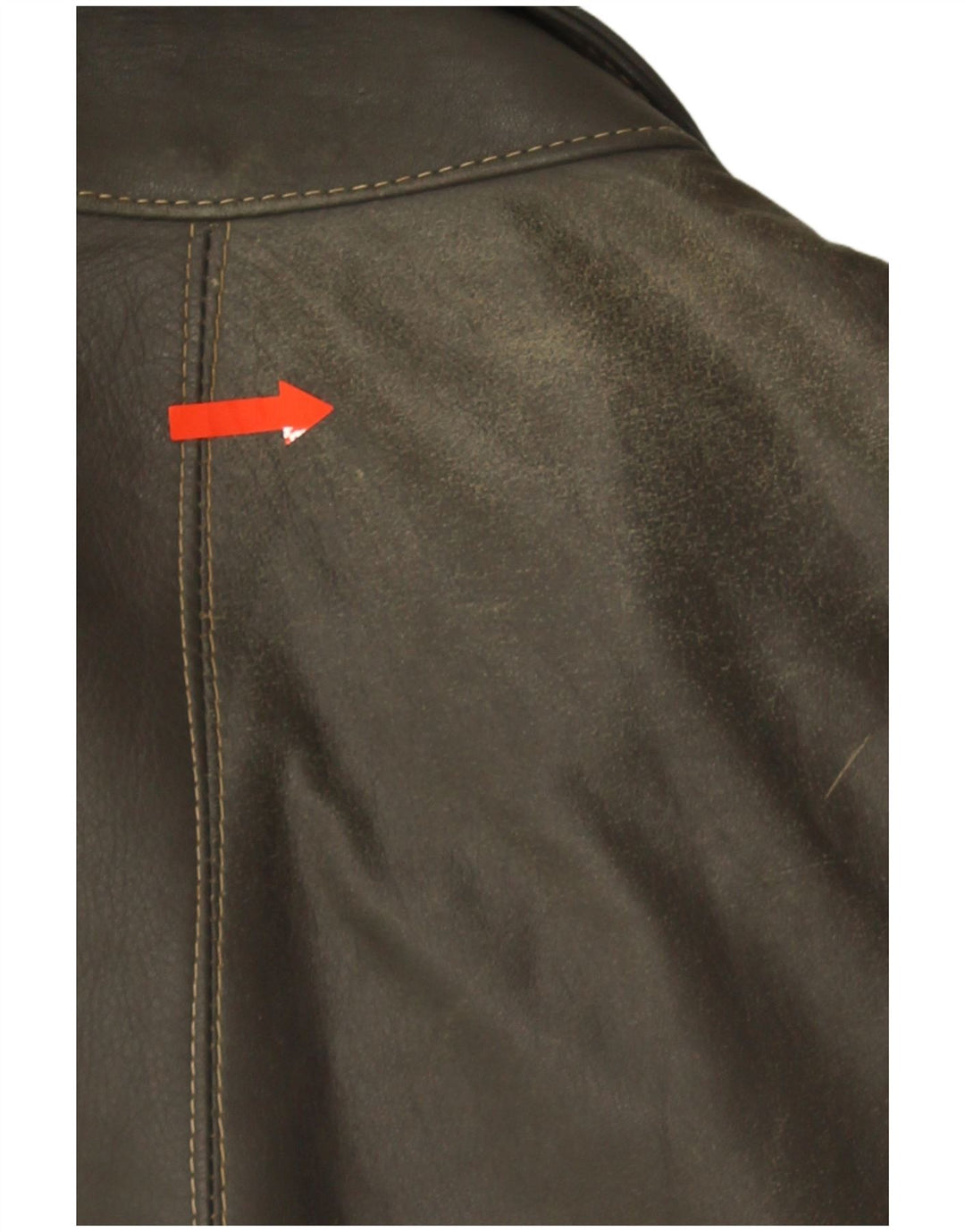 Vintage Ανδρικό Στρατιωτικό Δερμάτινο Μπουφάν UK 38 Medium Khaki Leather