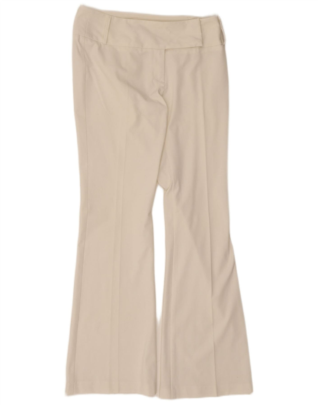 Sisley Γυναικείο Flare Casual Παντελόνι IT 44 Medium W30 L32 Λευκό Πολυεστέρας