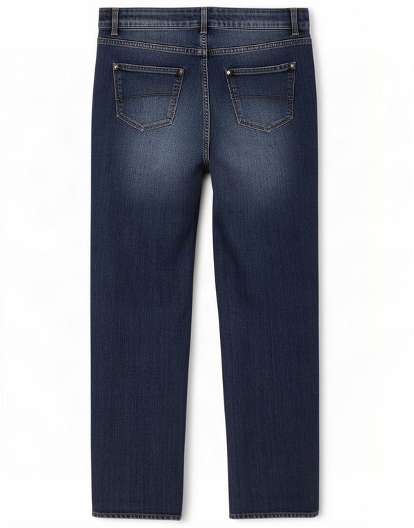 Karen Millen Γυναικεία Straight Jeans UK 14 Large W34 L26 Navy Blue