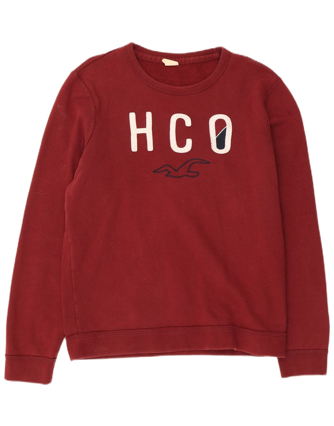 Ανδρικό γραφικό φούτερ HOLLISTER Jumper από μεσαίο βαμβακερό καφέ