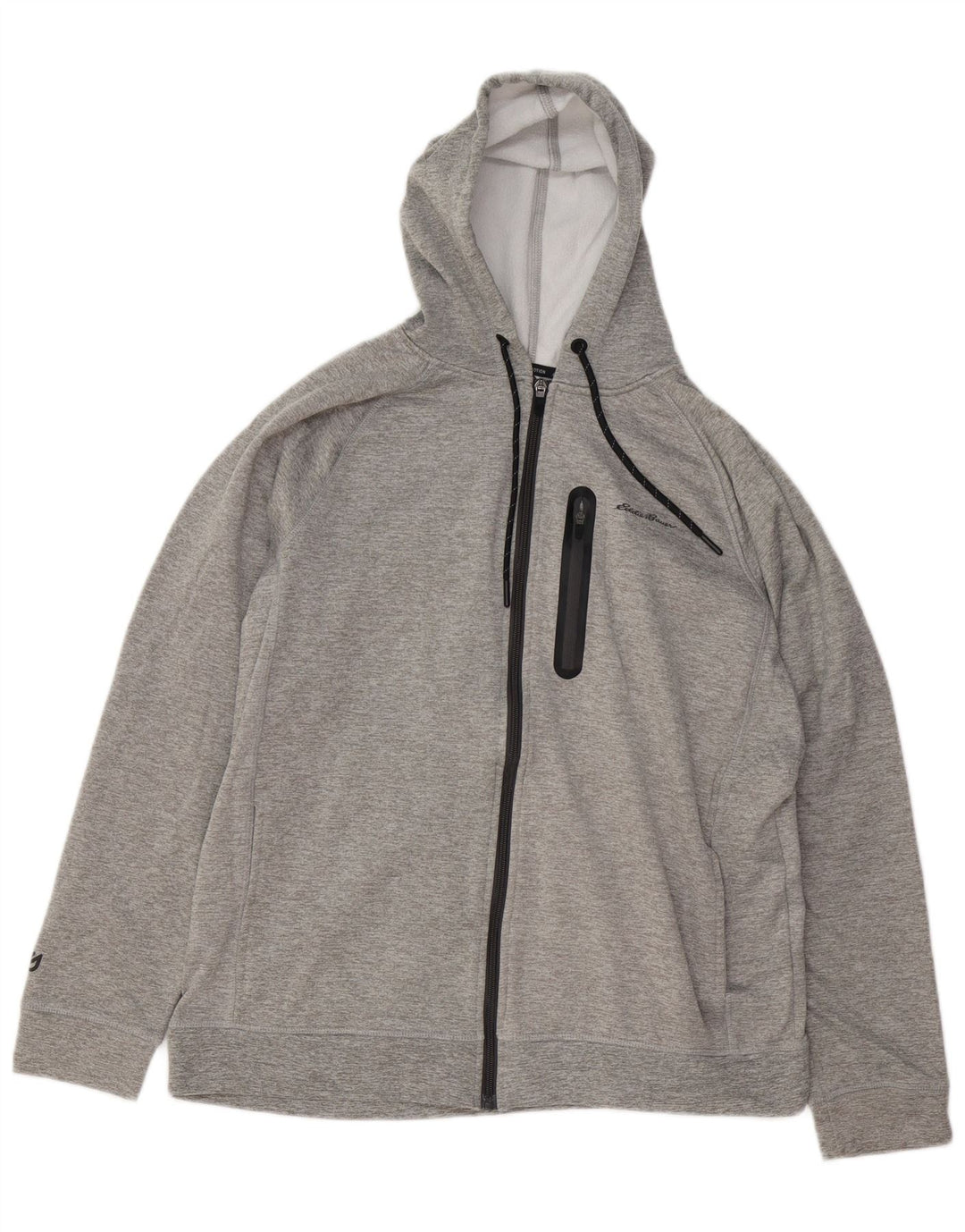 EDDIE BAUER Ανδρικό πουλόβερ με κουκούλα με φερμουάρ Μεγάλο γκρι πολυεστέρα