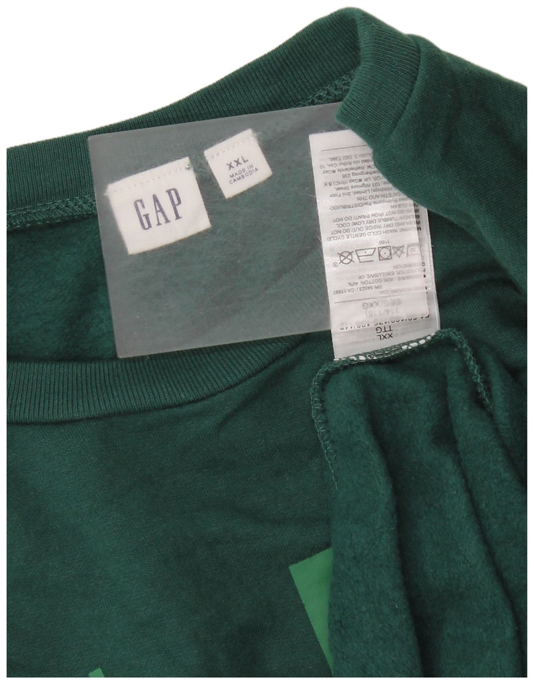 Γυναικείο Φούτερ Gap Graphic Jumper UK 20 2XL Πράσινο βαμβακερό