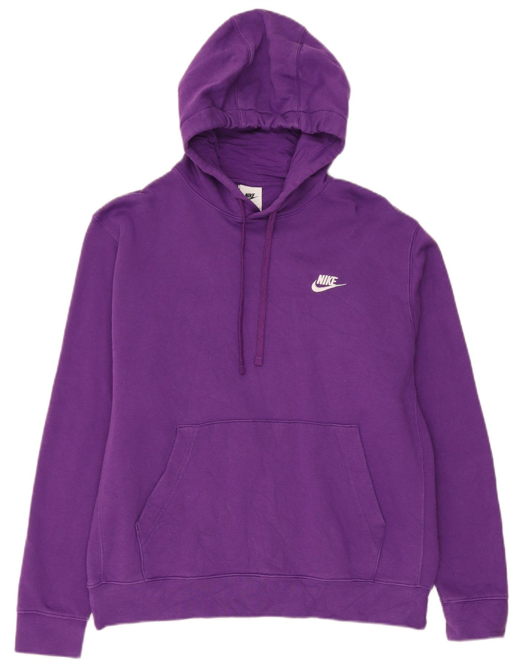Ανδρικό μπλουζάκι με κουκούλα Nike, μεγάλο μωβ βαμβακερό