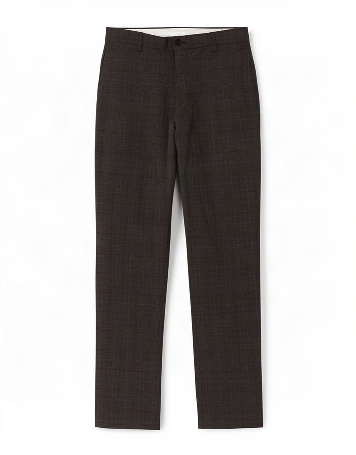 Ανδρικό παντελόνι Chino Marks & Spencer W30 L33 Brown Check Polyester