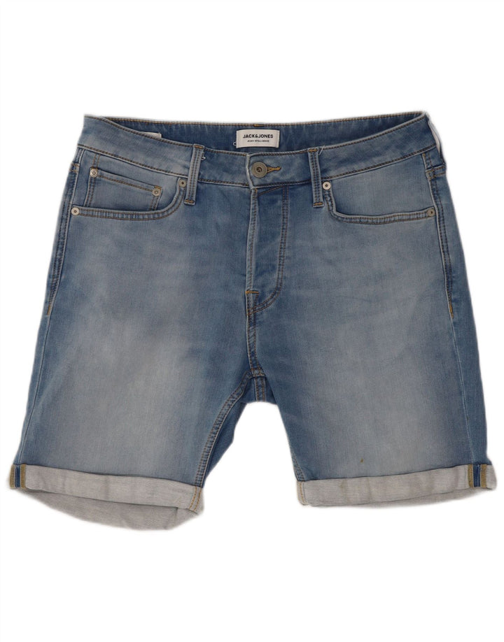 Jack & Jones Ανδρικό τζιν σορτς μεσαίο W32 μπλε βαμβακερό